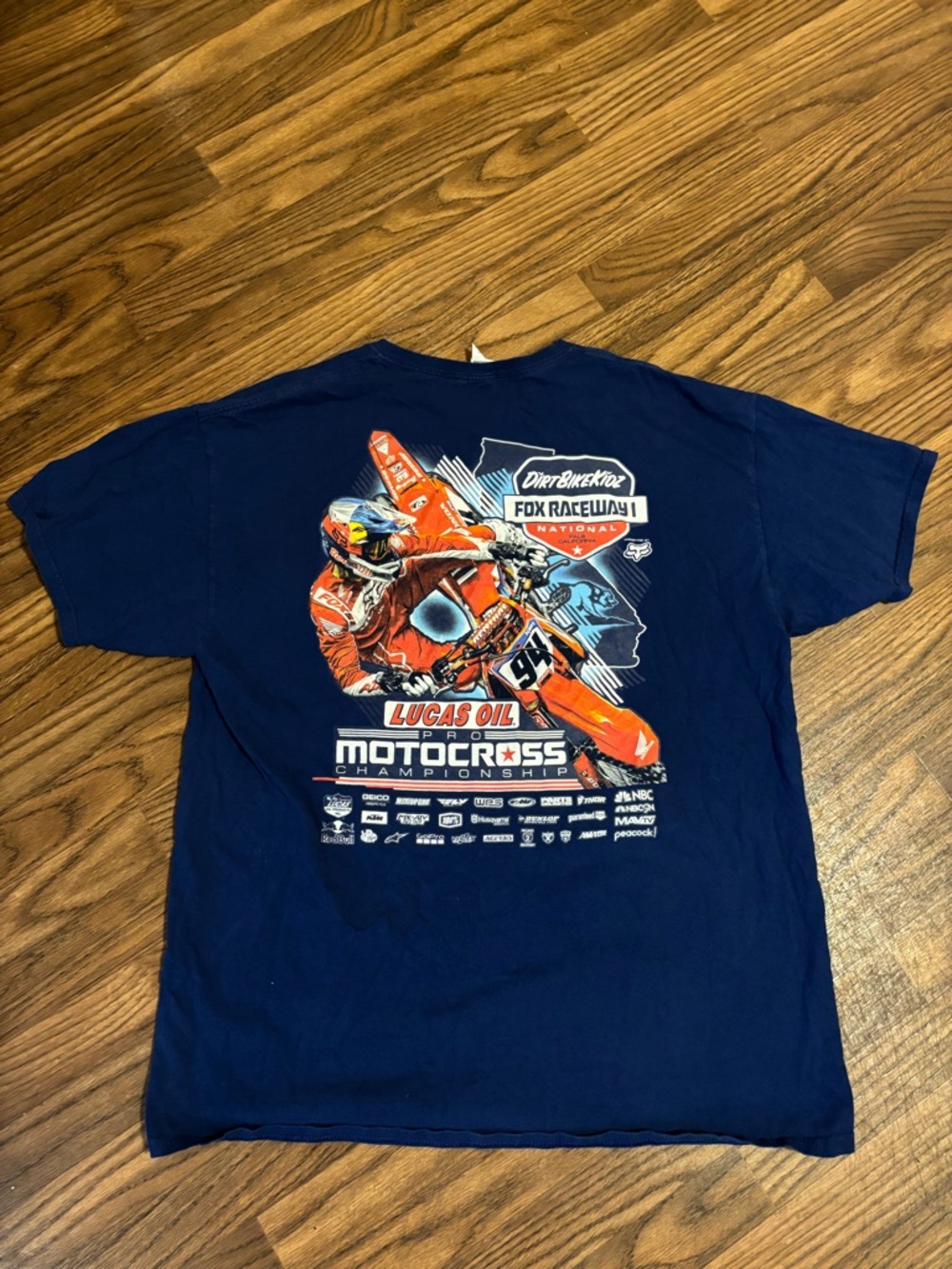 Lucas Oil Motocross Championship Graphic Tee - Navy with Orange 2021 * XL
